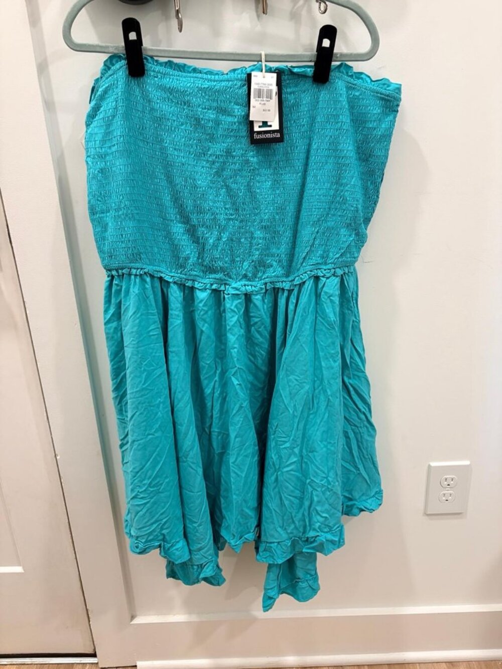 strapless high-low dress